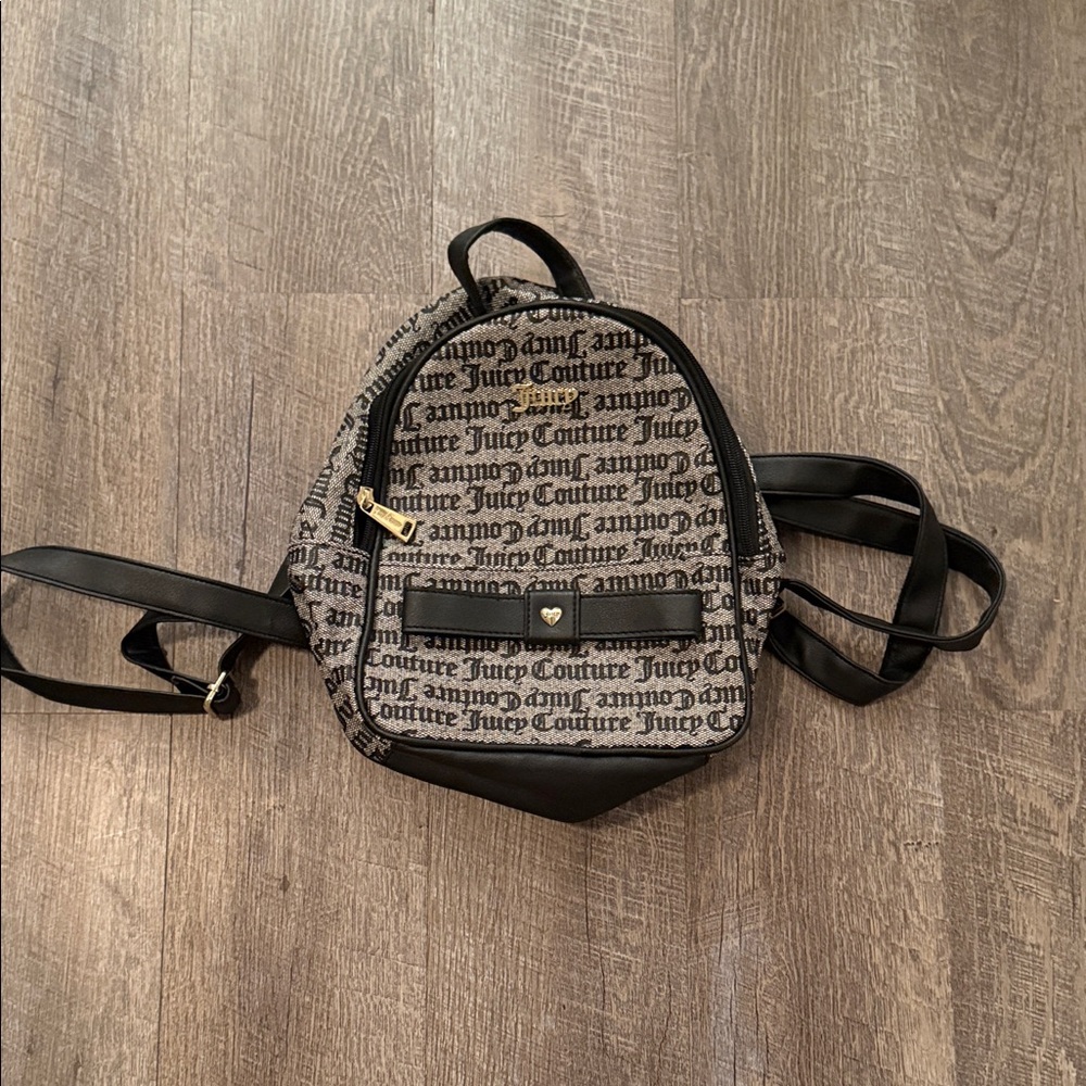 Juicy Couture Monogram Black and Gray Backpack